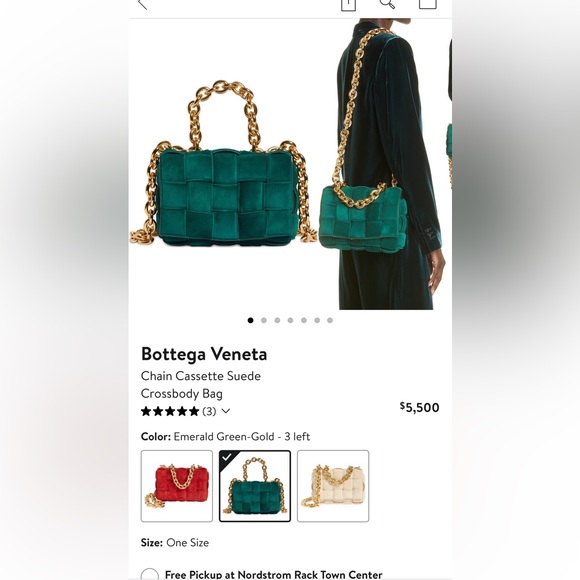 Bottega Veneta Chain cassette Suede Crossbody bag - Picture 2 of 10